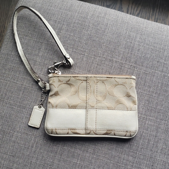 Coach Beige Wristlet - Picture 5 of 8